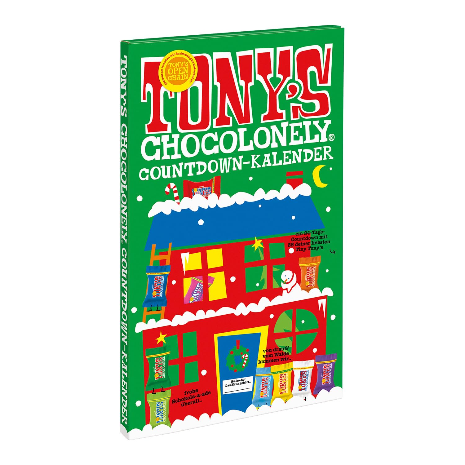 Tony's Chocolonely Calendario dell'Avvento del cioccolato belga Fairtrade - 24 giorni, 10 deliziose varietà