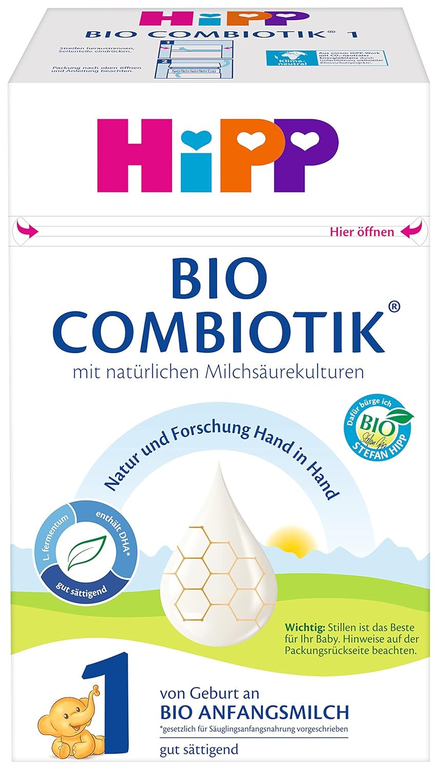 Latte formulato con latte biologico Hipp PRE BIO Combiotik, conf. da 4 (4 x 600g) Naty Shop