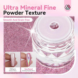 Saviland Set di polveri per unghie cromate - Polvere per unghie cromata laser rosa Effetto specchio Laser Nail Art, Polvere decorativa per manicure con glitter per unghie con bastoncini di spugna, Polvere glitter per unghie Salone per unghie