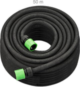 Relaxdays Tubo Antigoccia 50m Tubo per Irrigare Strati Alti e Siepi Tubo da Giardino Nero