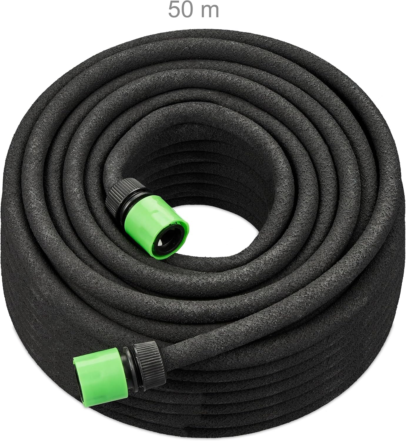 Relaxdays Tubo Antigoccia 50m Tubo per Irrigare Strati Alti e Siepi Tubo da Giardino Nero