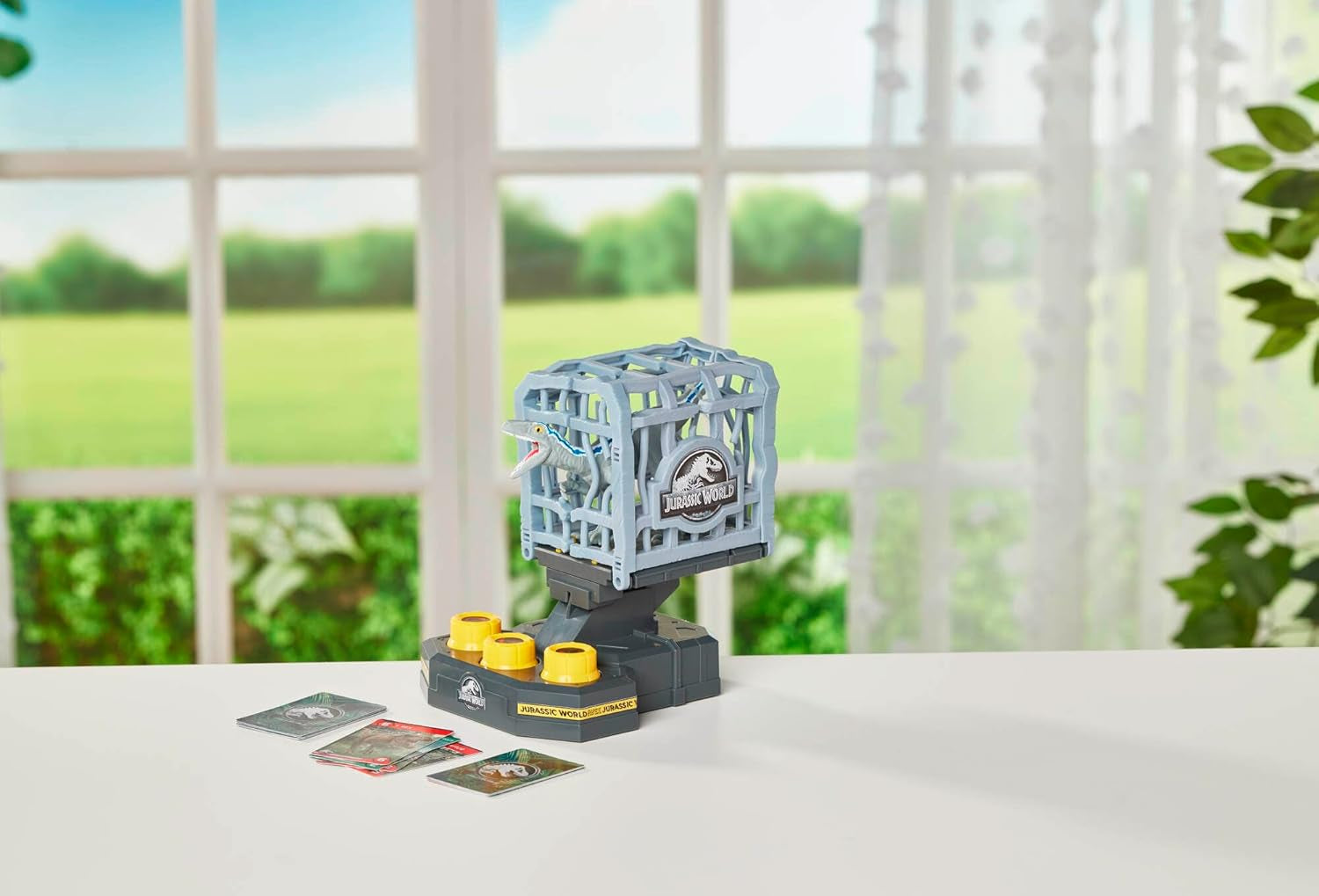 EPOCH Games, Jurassic World - Cage Breaker, 7523, Dinosauro giocattolo, Gioco da tavolo per bambini dai 4 anni in su