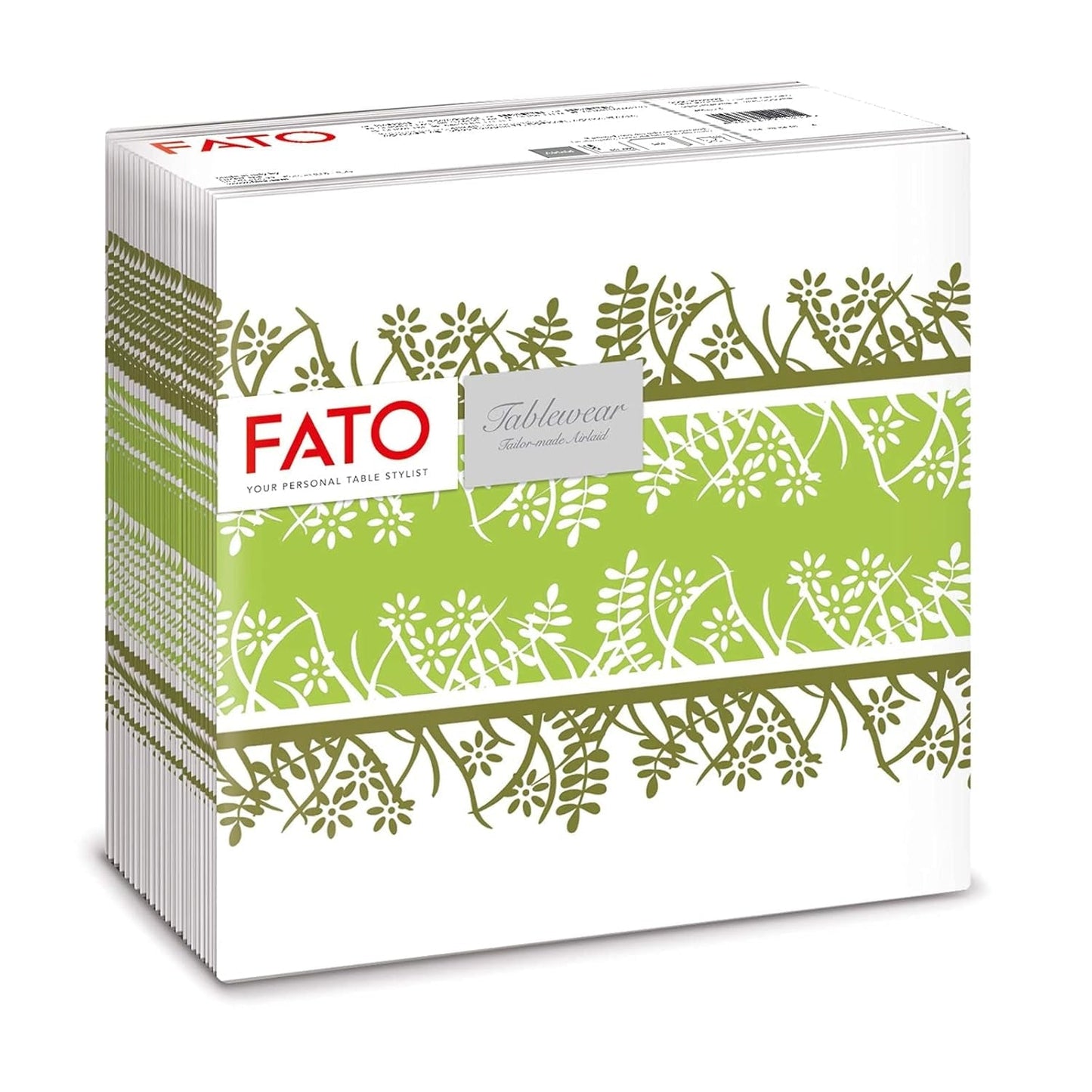 Fato - Tovaglioli carta dry, airlaid, effetto tessuto, confezione da 50 tovaglioli, 40X40 piegati in 4 formati, Decoro Tropicana