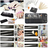 ® 20 pennelli professionali per unghie, gel, pennelli per pittura, pennelli per artisti, kit pennelli per unghie french, set di strumenti con punta appuntita, per design delle unghie, pittura, motivo a punti, ecc., con borsa