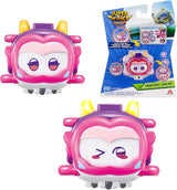 Super Wings Super Pets 4 pezzi Shine, Golden Boy, Jerome, Ellie Espressione facciale commutabile Effetto fulmine Giocattolo portatile per 3 4 5 6 7 8 anni Ragazzo Ragazza Action Figure da 2 pollici Naty Shop Ellie