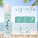 AQUA SILK Crema Capelli per l'Estate, Protegge i Capelli dal Mare e dal Cloro, Seta e Aloe Vera, M-O-I Haircare | Maschera per capelli Naty Shop da 100 ml