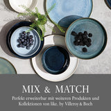 Piace. by Villeroy & Boch – Servizio da tavola in cotone artigianale 4 teilig Weiß, Spülmaschinenfest, Mikrowellensicher, Geschirrset, Tafelservice Modern, Speiseteller, Tiefe Teller, Pottery-Look, Premium Porzellan