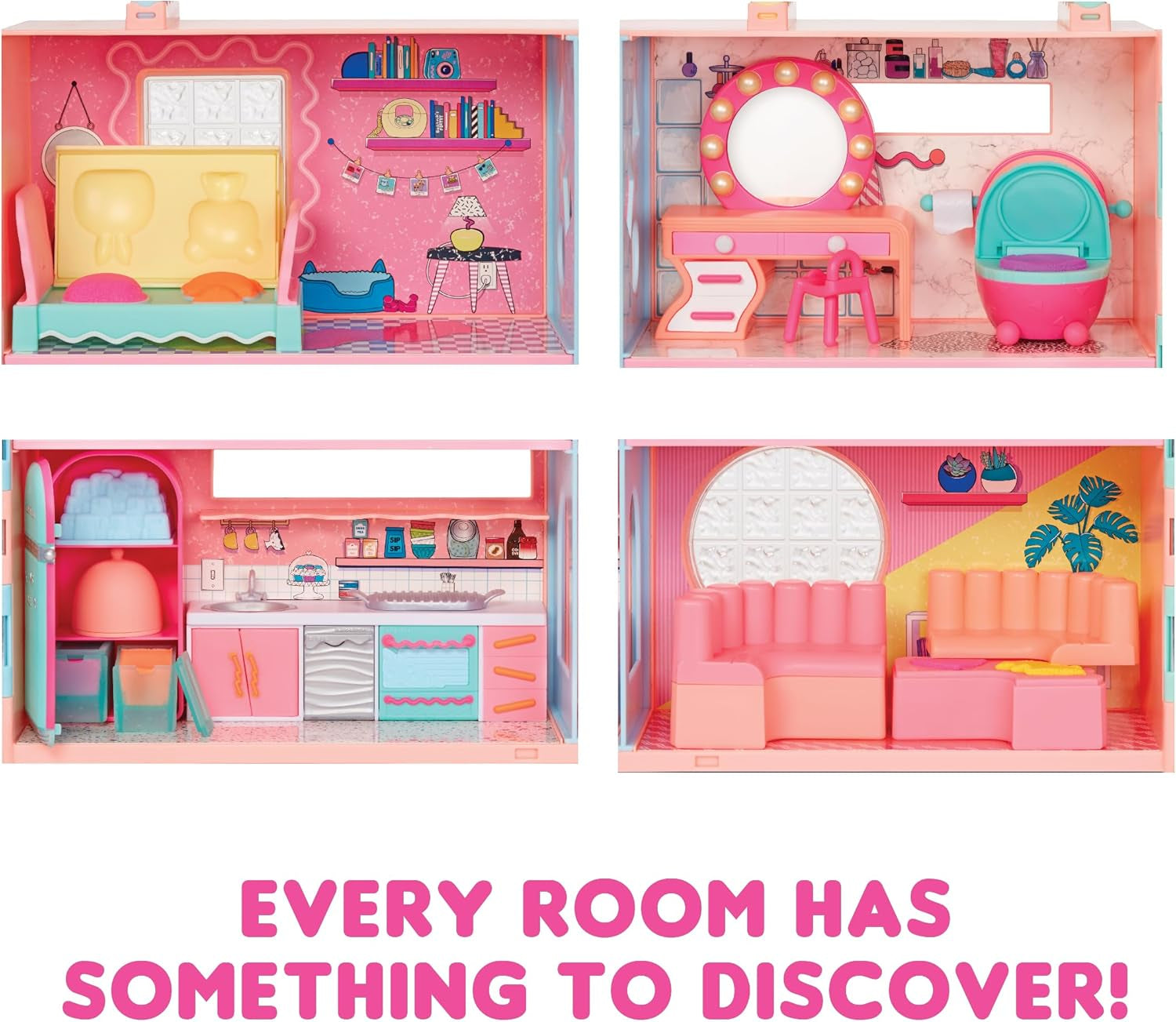 LOL Sorpresa! Magic House con Squish Sand e bambola da collezione Diva - Playset con bambola da collezione, Squish Sand, sorprese e accessori - Ideale per bambine dai 4 anni in su
