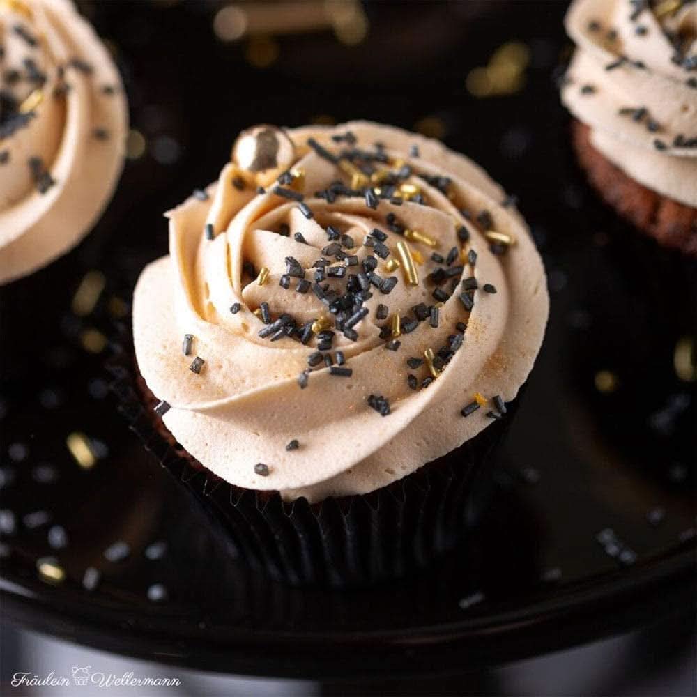 Super Streusel, Gold Rush Gold Black Sprinkle Decorazione Naty Shop