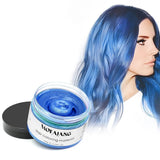 Tintura temporanea per capelli 4,23 once Cera colorata per uomini e donne Lavabile Colore naturale Pomata Tintura per capelli istantanea per feste Cosplay Halloween (Rosso) Naty Shop Tintura per capelli Blu 120G (1 confezione)