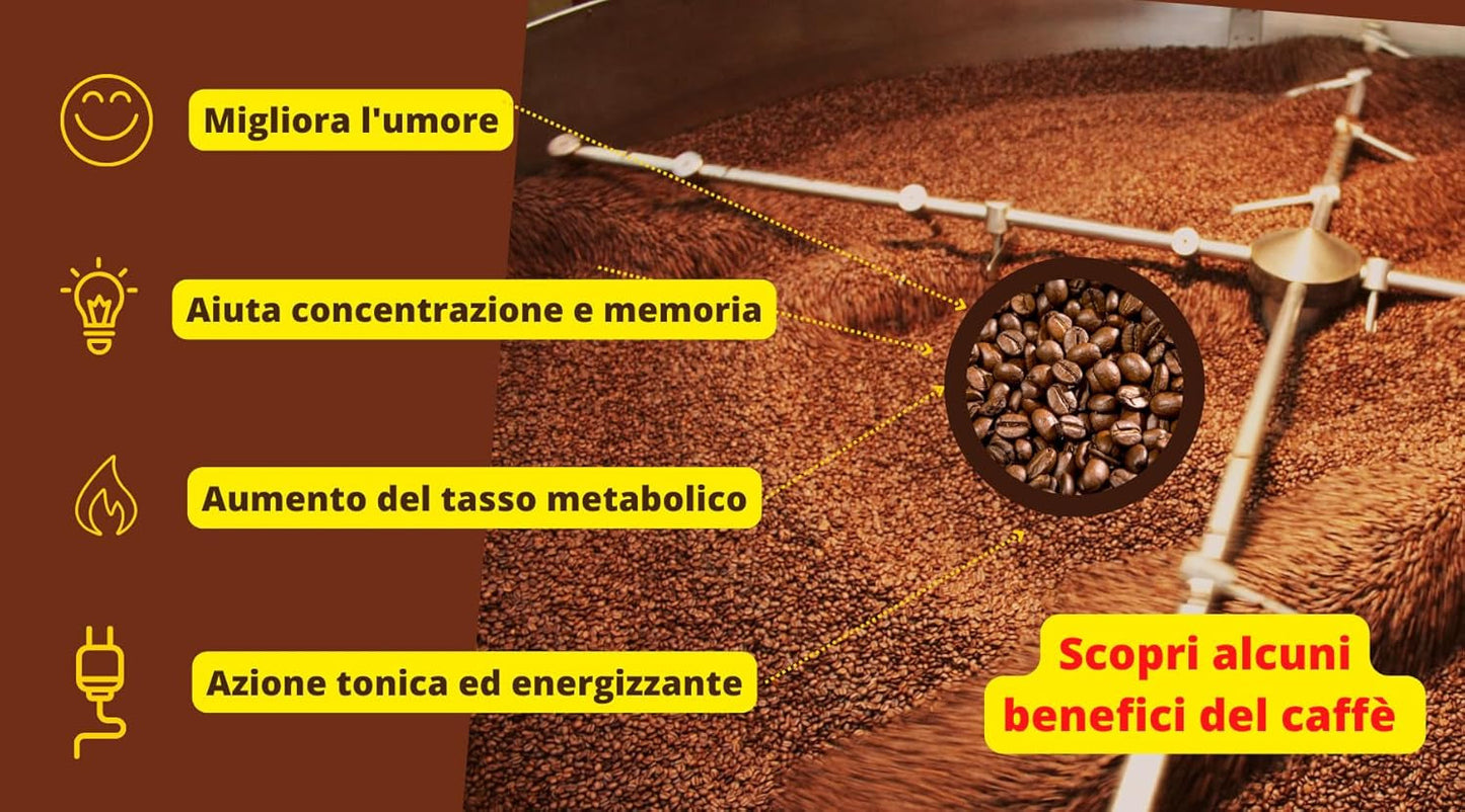 Caffè New York - EXTRA P - Caffè in grani, gusto forte e deciso, Arabica e Robusta, da macinare, espresso italiano, miscela bar - qualità premium dal 1930 - 1 kg, in grani