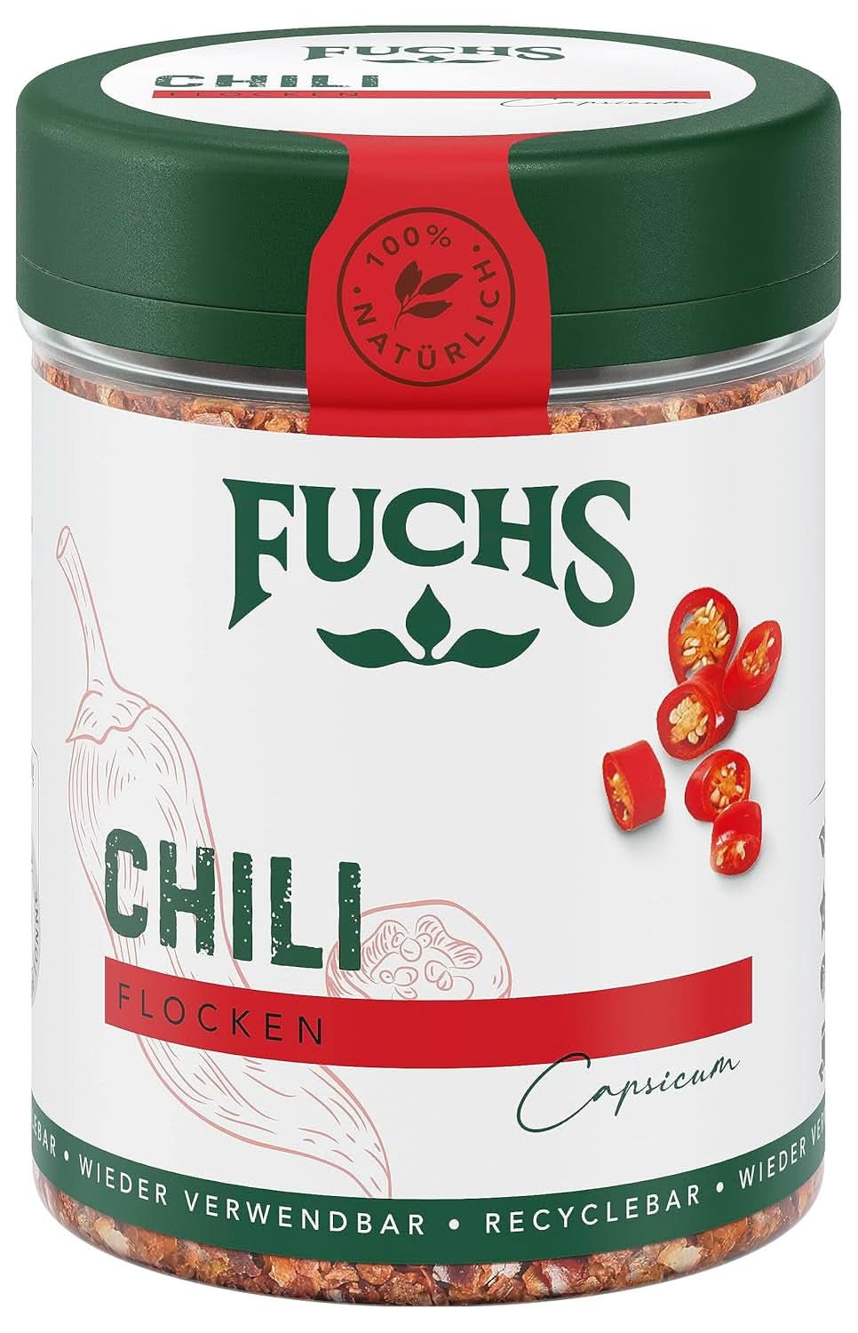 Fuchs Peperoncino in scaglie, 50 grammi Condimenti Naty Shop