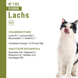 Cibo umido per gatti Catz Finefood Purrrr con monoproteine ​​e salmone n. 105, per gatti con digestione sensibile, 16 x 80 g