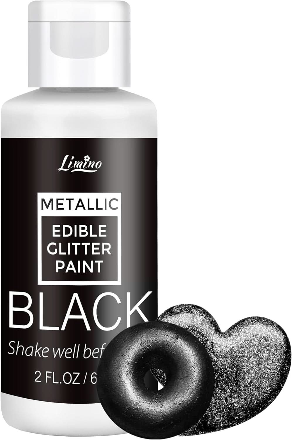 Glitter liquidi commestibili, 60 ml Naty Shop Nero