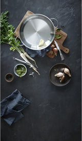 WMF Profi teglia/arrostiera 28 cm induzione, padella in acciaio inox Cromargan, scoperta Pentole e Padelle Naty Shop