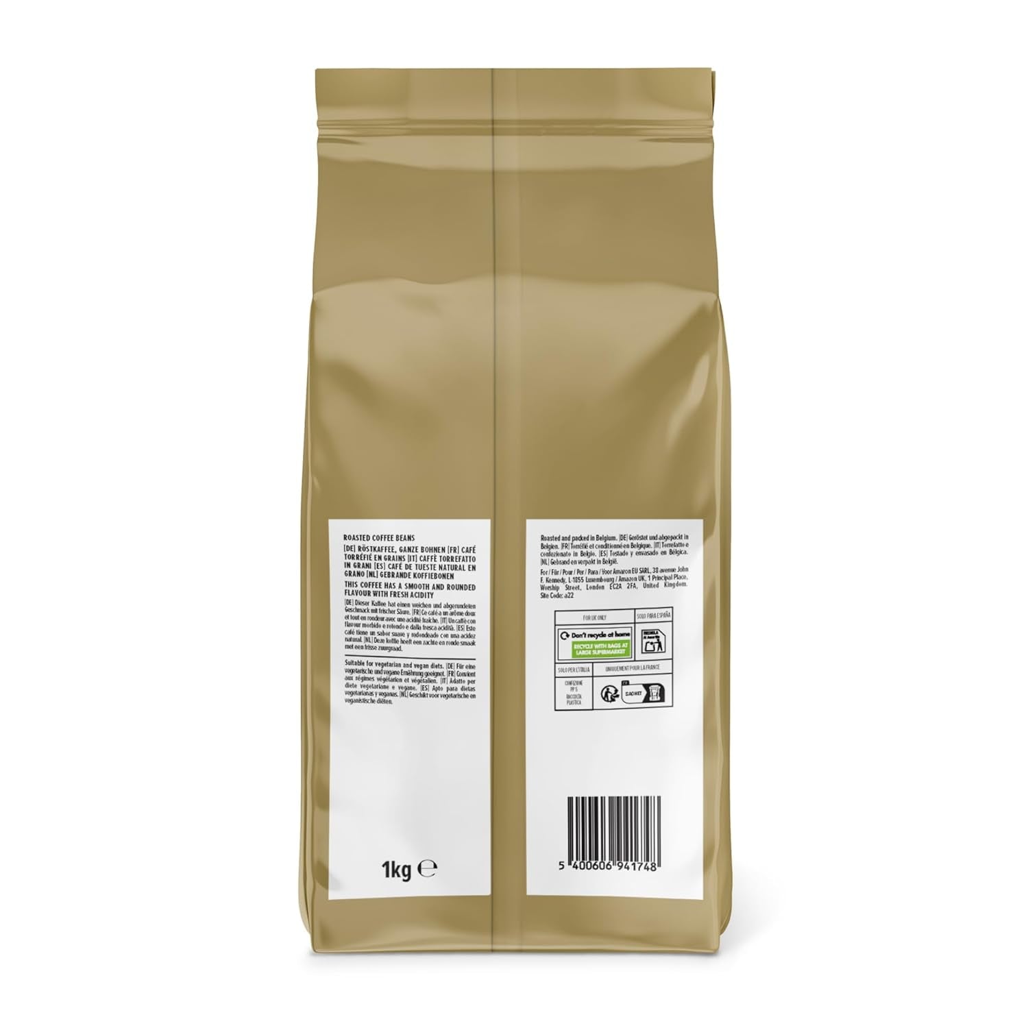 di Amazon Kaffeebohnen, Mittlere Röstung, 100% Arabica, Amaretto, 2kg (2 Packungen mit 1kg)