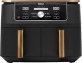 Friggitrice ad aria Dual Zone Ninja Foodi AF400EUCP MAX, Airfryer da 9,5 L, 2 scomparti, con pinze, rivestimento antiaderente Elettrodomestici Naty Shop Default Title