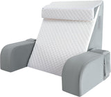 Grande cuscino da lettura con maniglia, schiuma ad alta densità, cuscino ergonomico per la schiena, braccioli, supporto per il collo e poggiatesta, cuscino del sedile reclinabile per dormire, giocare, guardare la TV, per letto e divano