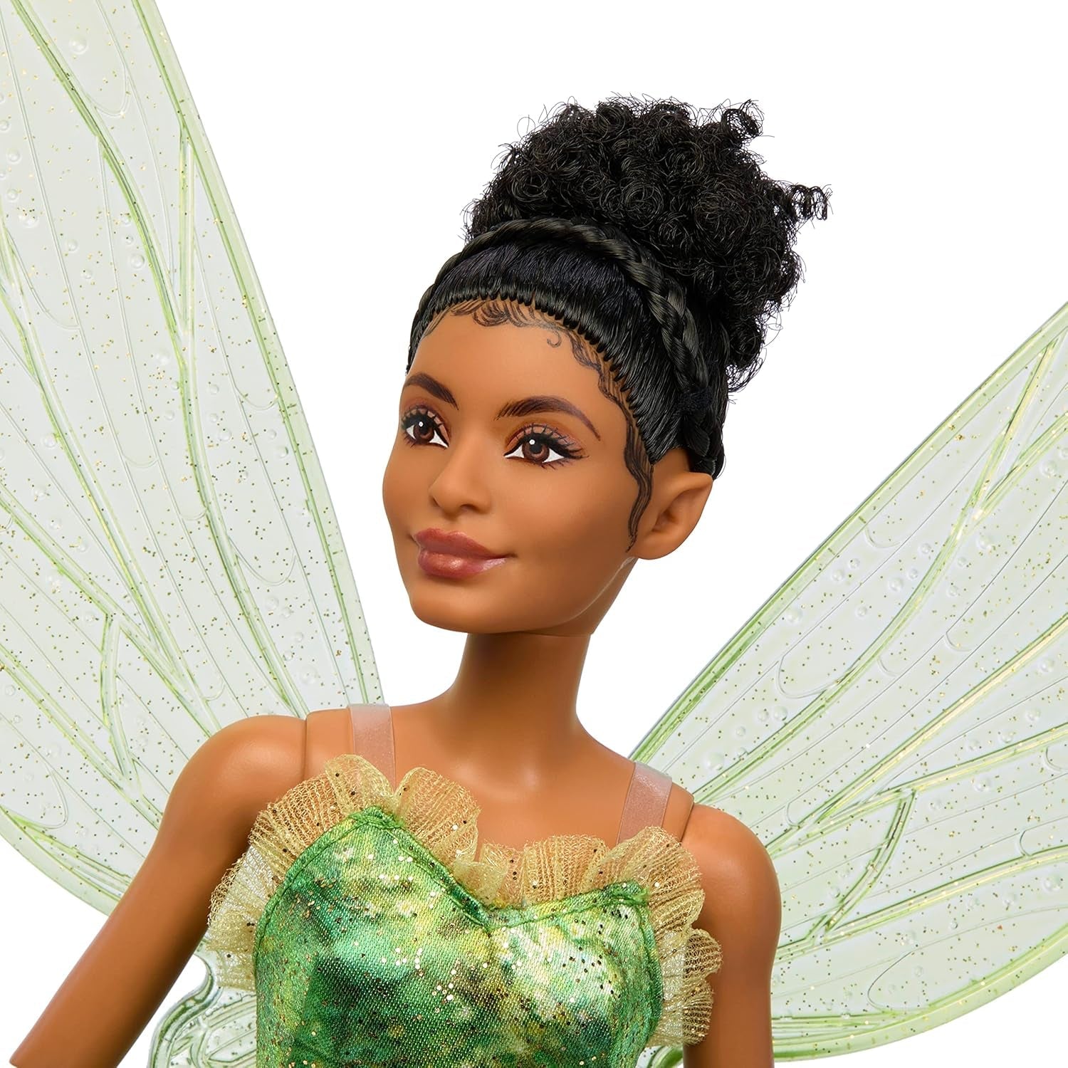 Disney Peter Pan e Wendy Trilli bambola con ali mobili e vestito verde, regalo ispirato al film per i bambini per ricostruire scene o avventure HNY37