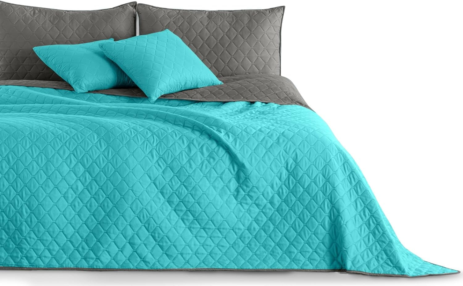 Decoking Copriletto 200 X 220 Cm Grafite Antracite Grigio Argento Copriletto double face di facile manutenzione Axel Beds and Blankets Besuche den DecoKing-Store Axel Türkis Steel 170 X 210 Cm