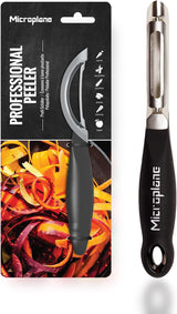 Naty Shop Pelapatate ambidestro professionale a doppia lama in acciaio inox Microplane