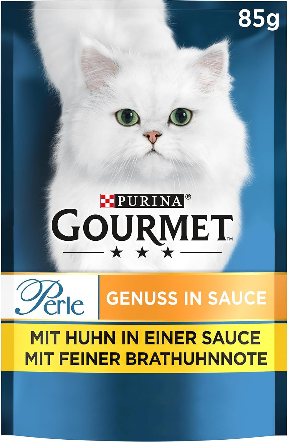 Gourmet Perle Delight cibo umido per gatti in salsa con pollo, confezione da 26 (26 x 85 g)