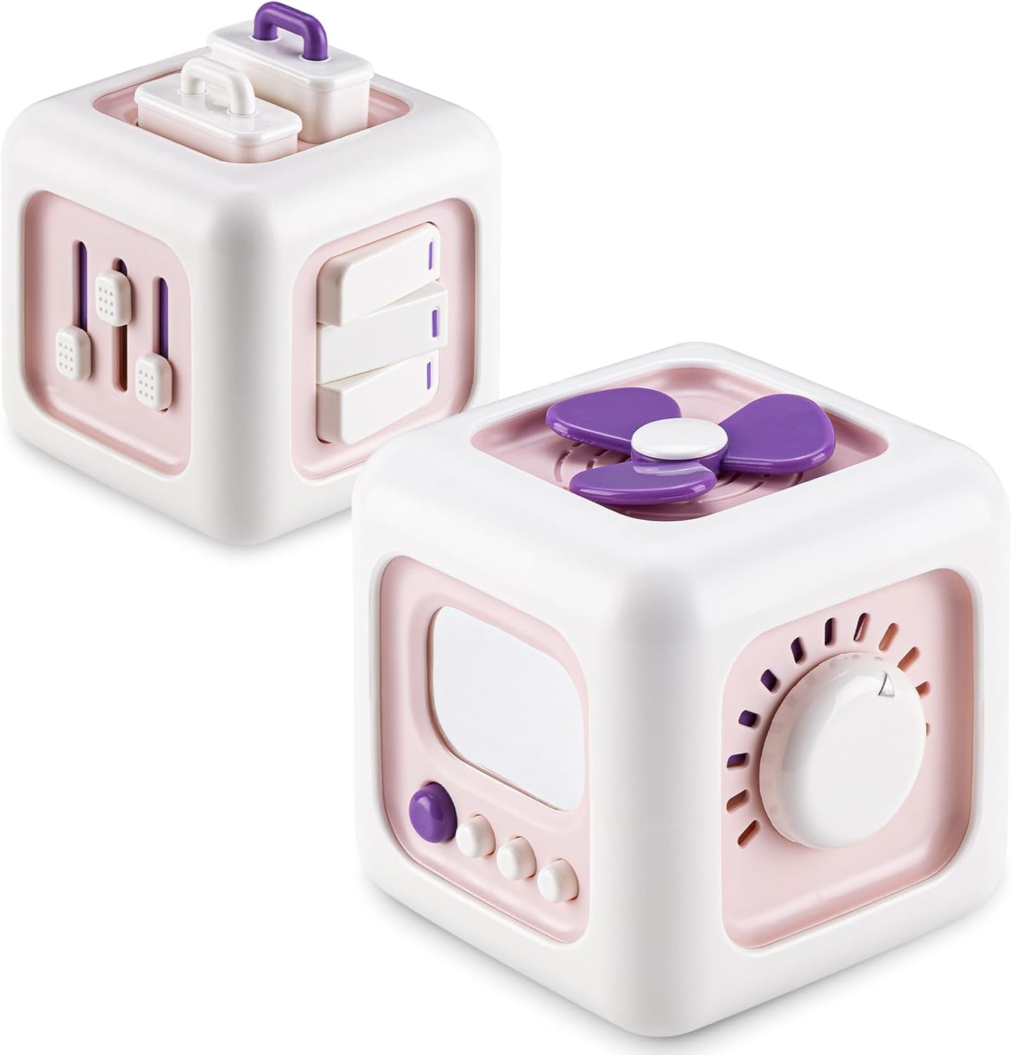 Giocattolo sensoriale per bambini da 1 a 3 anni | Giocattolo Montessori per bambini da 1 anno | Giocattolo da viaggio per bambini 12-18 mesi | Cubo di attività, regalo di compleanno o di Natale per bambini di 1 anno