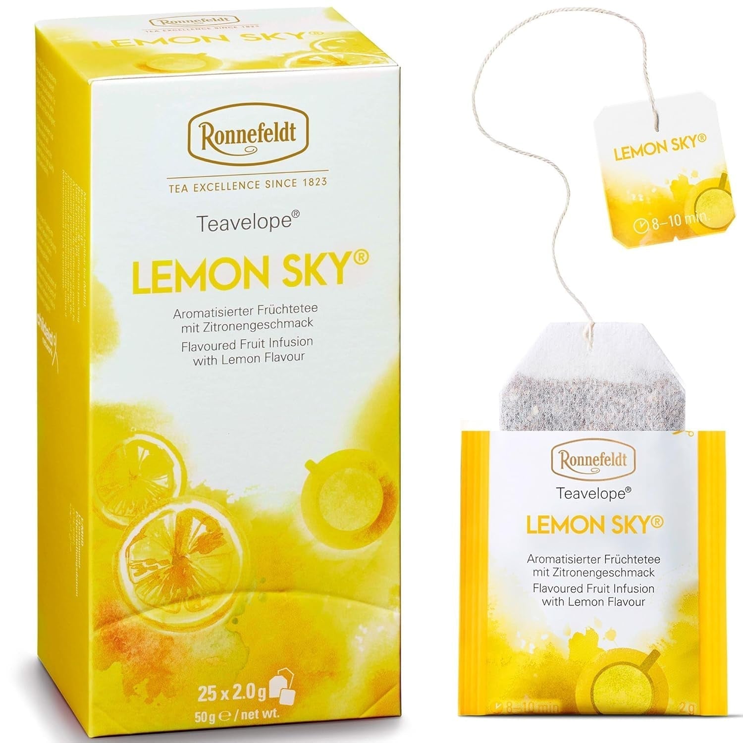 Teavelope "Lemon Sky" - Tè alla frutta al gusto di limone, 25 bustine di tè, 50 g
