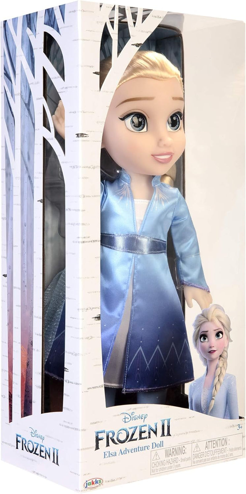 Disney Frozen 2 Elsa Travel Doll, bambola da 35 cm con abito ispirato al film cult, stivali e lunghi capelli intrecciati per un divertimento extra, per ragazze dai 3 anni in su