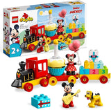 LEGO DUPLO Disney 10941 Treno di compleanno di Topolino e Minnie, trenino giocattolo con torta e palloncini, regalo per bambini dai 2 anni in su Set di costruzione Besuche den LEGO-Store Singur