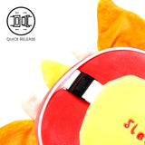 Puckator Relaxeazzz Adoramagics Cuscino da viaggio rotondo in peluche e maschera per gli occhi del drago - Maschera per dormire in peluche per aereo - Cuscino da volo per bambini e adulti - Simpatica maschera per dormire Cuscini da viaggio Naty Shop