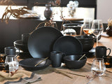 Creatable, 23146, serie SOFT TOUCH BLACK, set di stoviglie da 20 pezzi, servizio combinato in porcellana, lavabile in lavastoviglie e adatto al microonde, prodotto in Portogallo