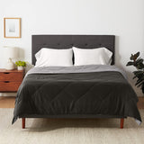 Copripiumino Amazon Basics in microfibra, utilizzabile su entrambi i lati, 220 X 240 Cm, grigio/nero Piumini e trapunte Naty Shop Grigio/nero 220X240 Cm