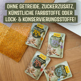 GimCat Near Nature Trial Mix Confezione da 12 - Alimento umido senza cereali per gatti a partire da 7 mesi con una ricetta specifica per la specie e la preda - 12 bustine (12 x 85 g)