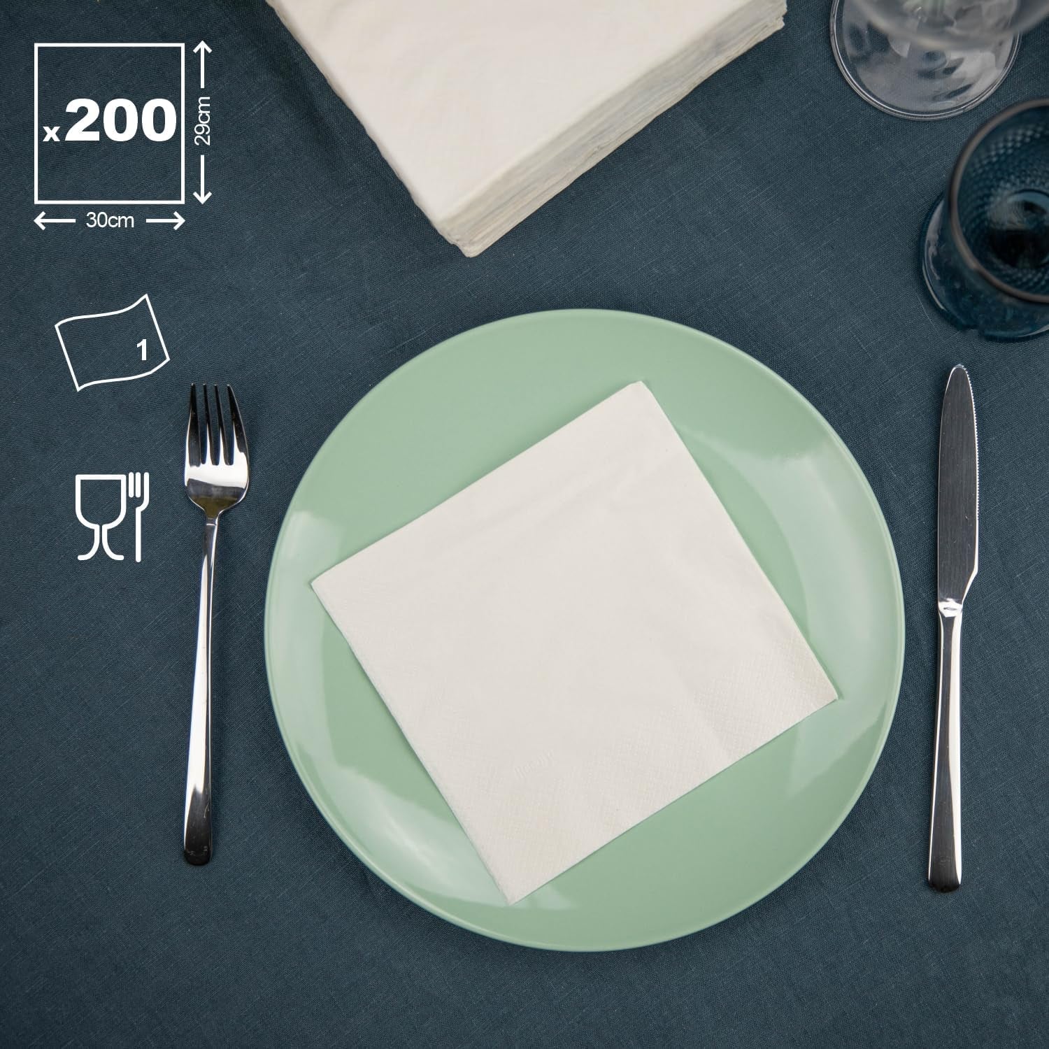 Renova - Fazzoletti Renovagreen, 200 fazzoletti, carta riciclata, marchio europeo di qualità ecologica, formato standard
