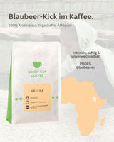 Caffè - Aricha I 100% Arabica I Caffè in grani 250g I Ideale per macchine da caffè automatiche, caffè filtro e French press con gusti fruttati I Tostatura chiara