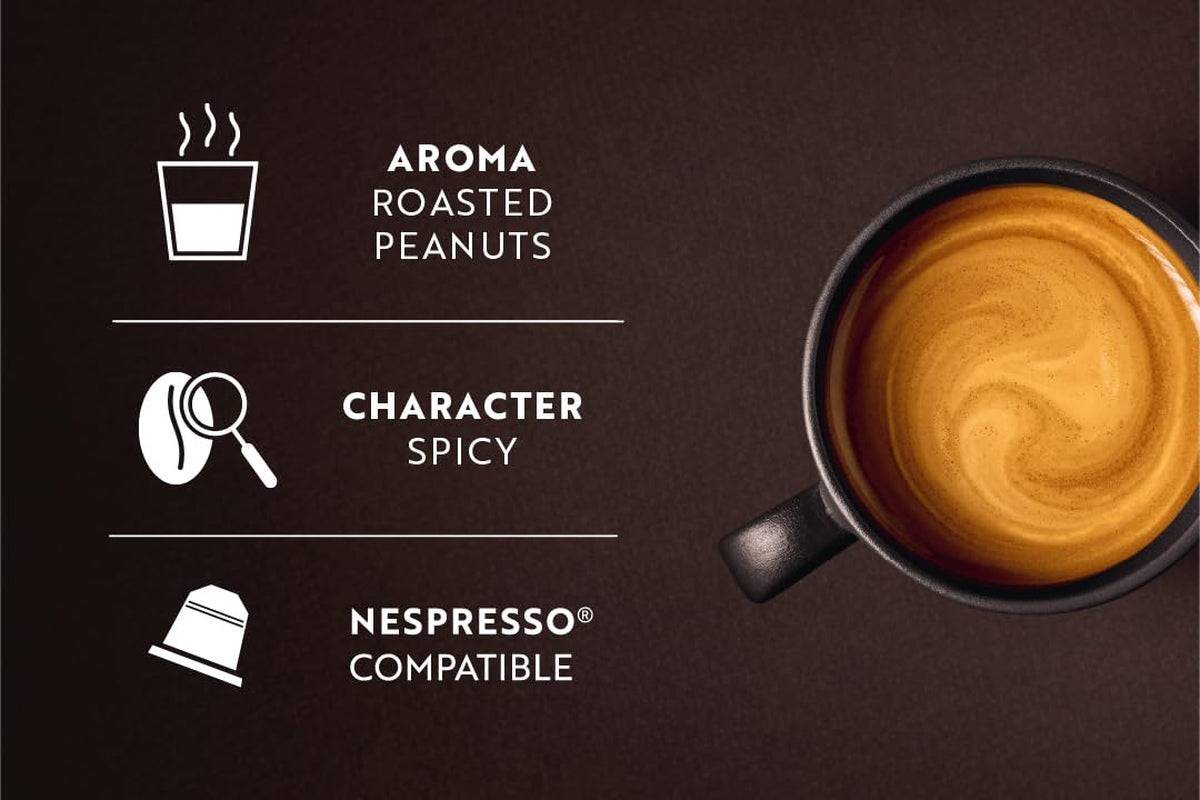 Café Royal Espresso Decaffeinato – Capsule di caffè compatibili Nespresso®, 100% Arabica, Intensità 6/12, Rainforest Alliance, decaffeinato, 36 capsule