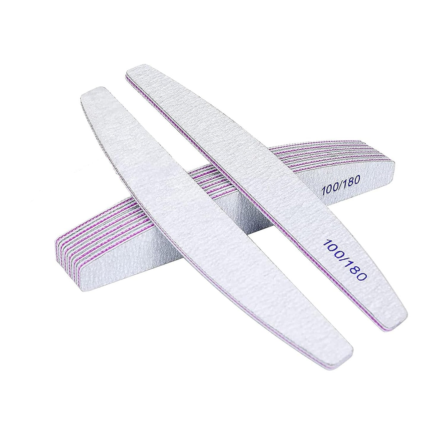 URAQT Professionelle Nagelfeile, 16 Stück, Feile 100/180, Waschbar, Für Nägel, Doppelseitig – Friseursalon, Haustiere (Bianco)