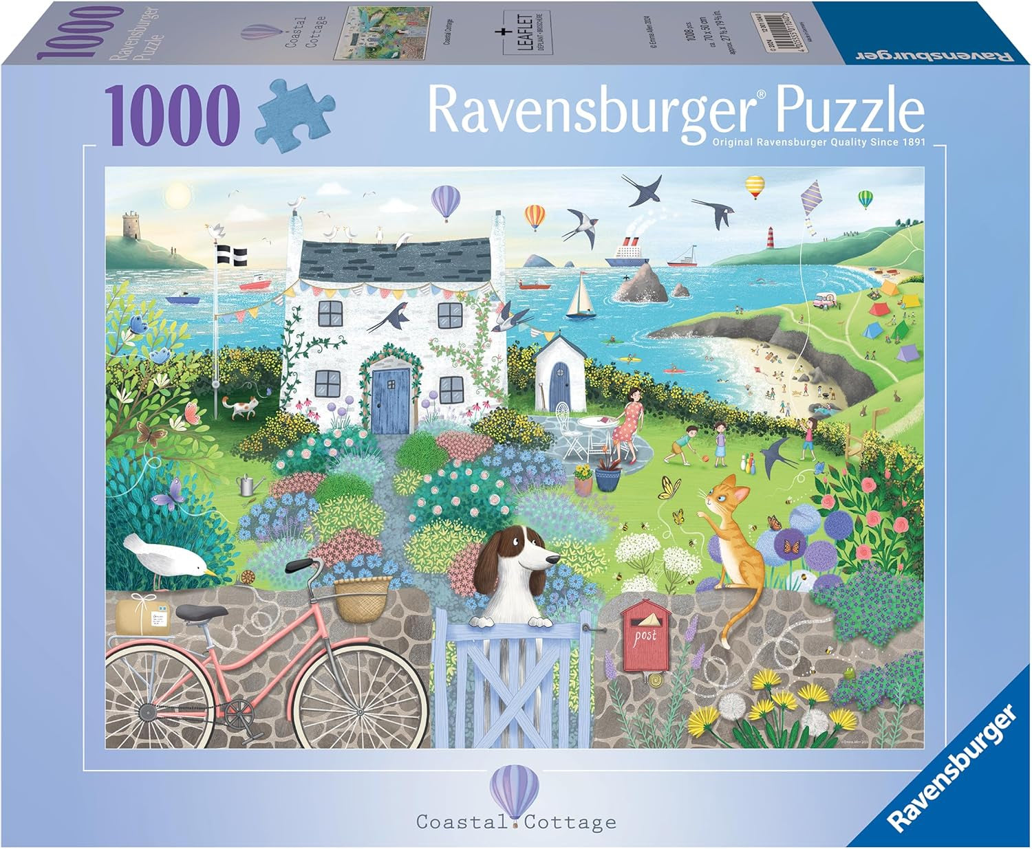 Ravensburger Puzzle 12001104 - Coastal Cottage - puzzle 1000 pezzi per adulti e bambini sopra i 14 anni Puzzle Naty Shop