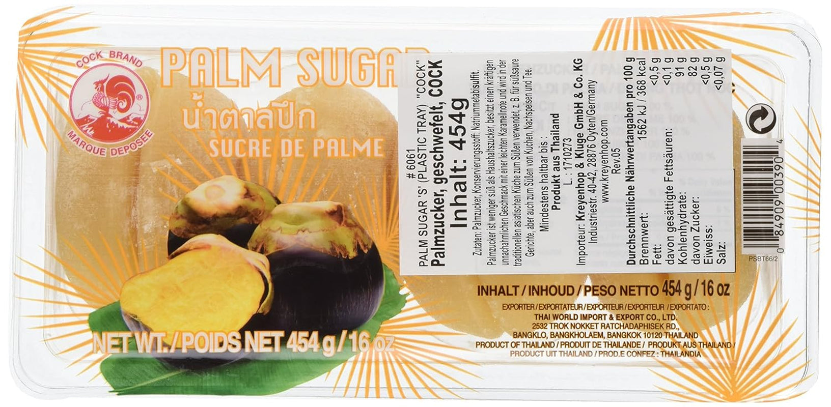 Cock Palmzucker, Scheiben, 4Er Pack (4 X 454 G Packung) Dolcificanti Naty Shop Titolo predefinito