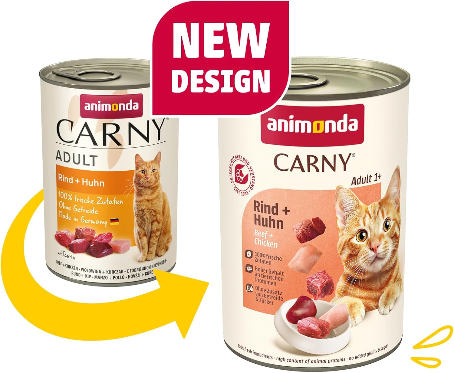 animonda Carny Adult Savory Variety (12 x 400 g), alimento umido per gatti adulti, alimento umido con ingredienti al 100% di carne fresca, senza cereali e senza zucchero