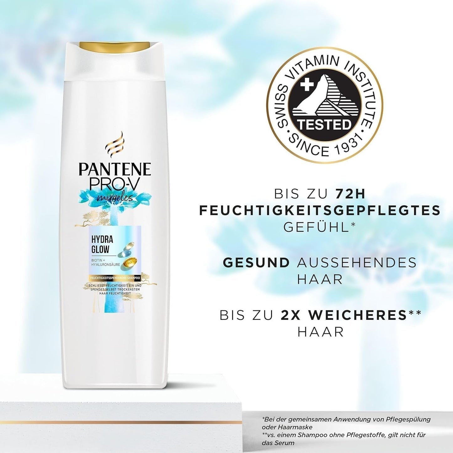 Shampoo idratante Pantene Pro-V Hydra Glow con biotina per capelli secchi e danneggiati Doccia e bagno Pantene