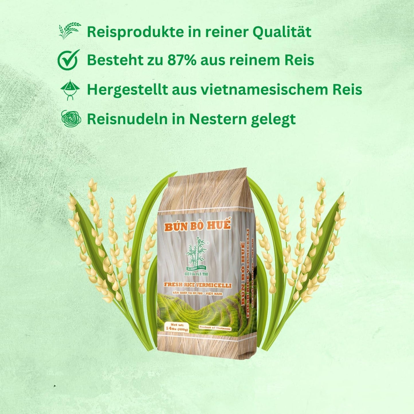 BAMBOO TREE - Spaghetti di riso Bun Bo Hue - (1 X 400 G)