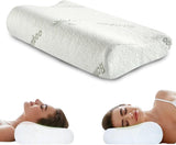Cuscino ortopedico per supporto collo in memory foam - Cuscino ergonomico antirussamento per chi dorme sul fianco, sullo stomaco e sulla schiena 60 cm x 40 cm x 12 cm Cuscini ortopedici cervicali Naty Shop Default Title