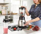 Russell Hobbs Robot da cucina 2 in 1 [mixer in vetro da 1,5 l e mini frullatore da 0,6 l -To-Go-Trinkflasche Inkl. Deckel] Spülmaschinenfest, funzione Impuls-/Ice-Crush, Becher BPA Frei, Edelstahl 23821-56 Kitchen Naty Shop