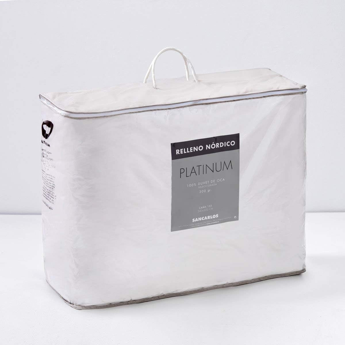 Platino, piuma d'oca, 300 G/M², 240 X 220 Cm, bianco (bianco) Piumini e trapunte Naty Shop