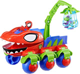 Marvel Spidey e i suoi super amici Dino Crawler Supereroe Playset con personaggi Spidey e Dino e giocattolo da trasporto per bambini dai 3 anni in su Action Figure Naty Shop
