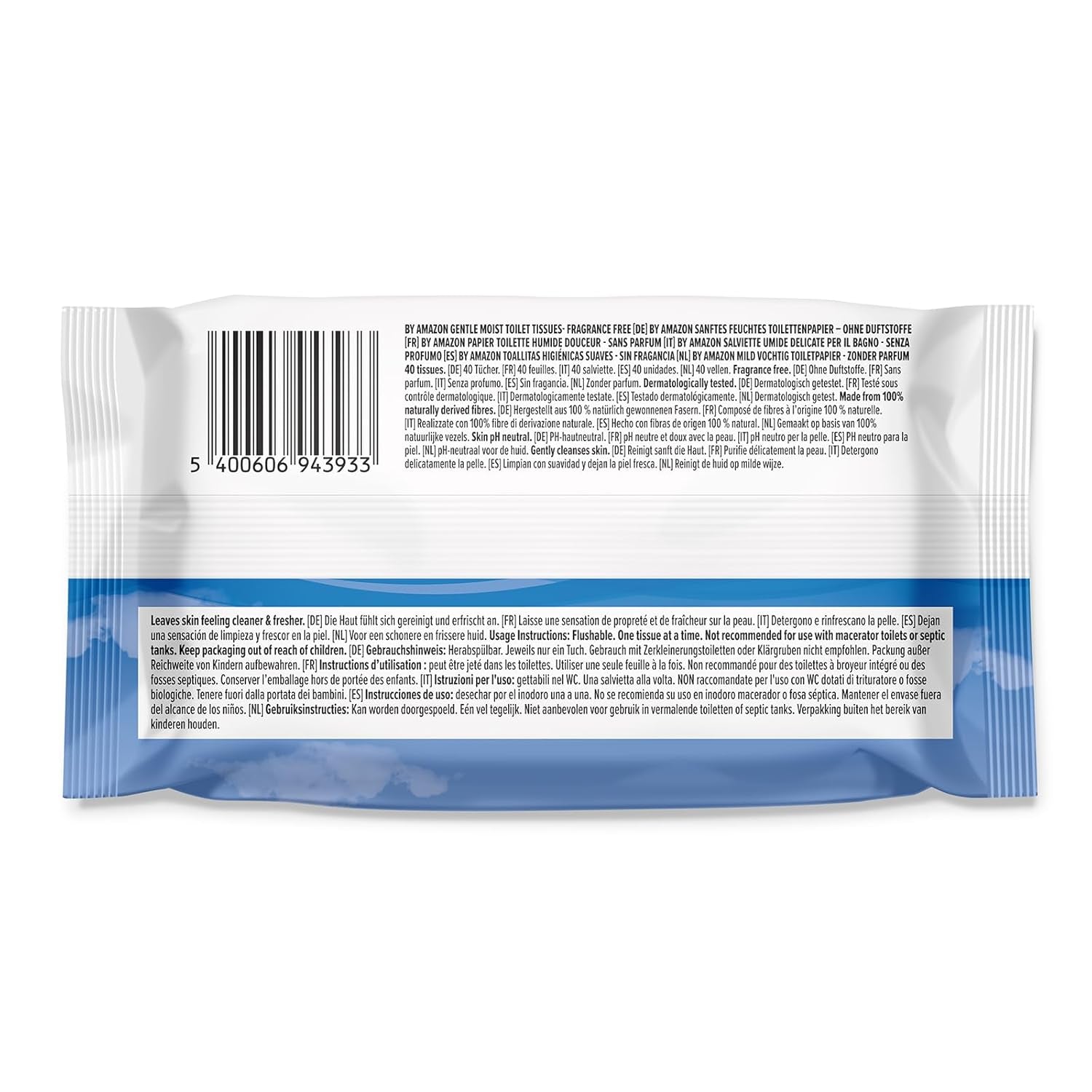 Di Amazon Carta igienica morbida, umida, inodore, assorbente e senza profumo, 240 pezzi (6 confezioni da 40 pezzi) (precedentemente marchio Presto!)