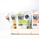 Tagliatelle Shirataki DIET-FOOD Tagliatelle Konjac a basso contenuto di carboidrati e a basso contenuto calorico Alimenti vegani Senza grassi Senza soia Senza glutine Tagliatelle dietetiche solubili in acqua a basso contenuto calorico 200 grammi