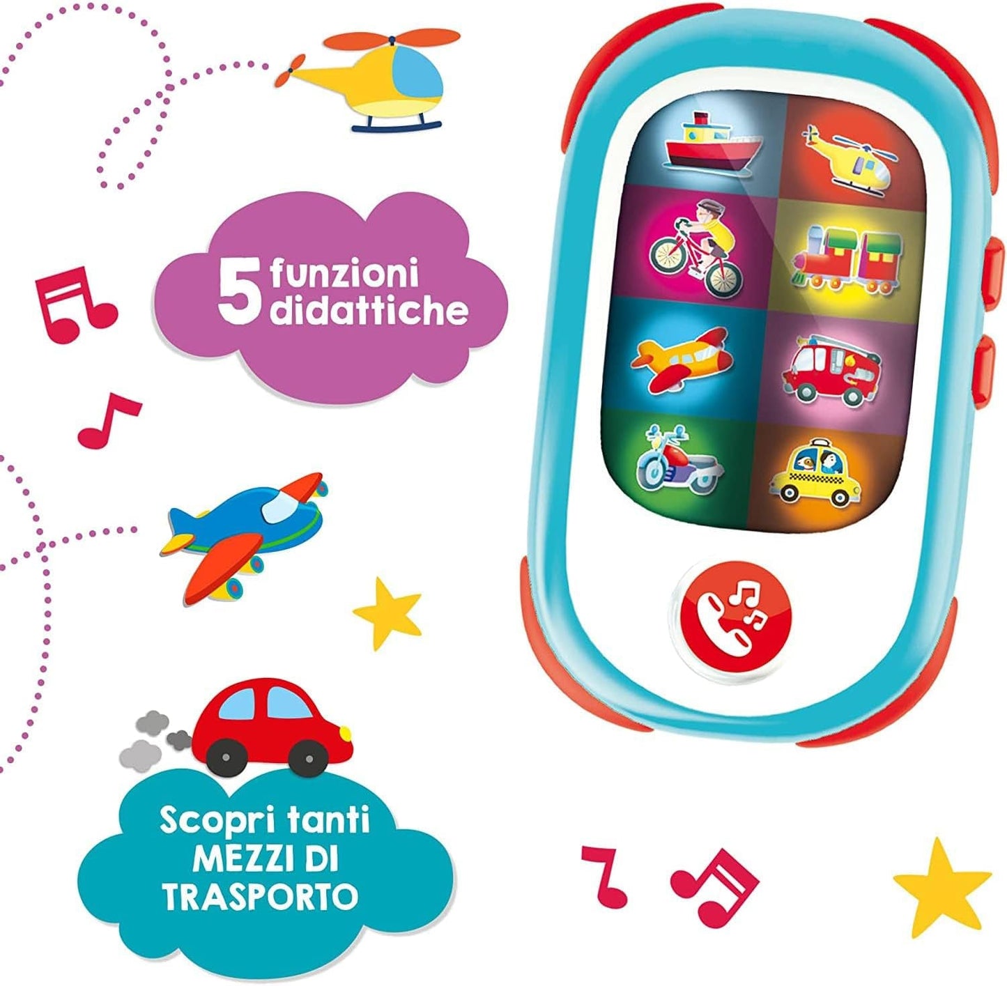 Liscianigiochi 95032 Carotina Baby Smartphone LED, Non applicabile, S Jucarii Bebe Naty Shop